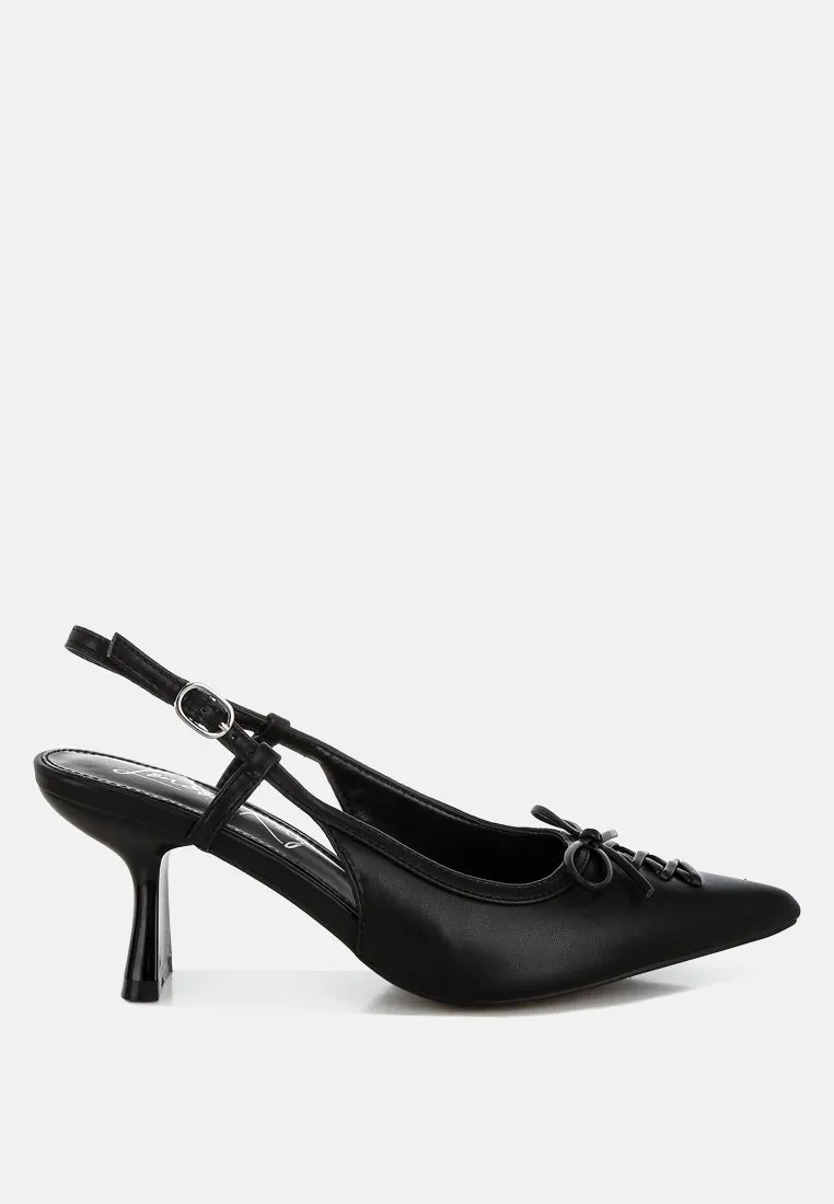 Danvers Kitten Heel Pointy Slingbacks