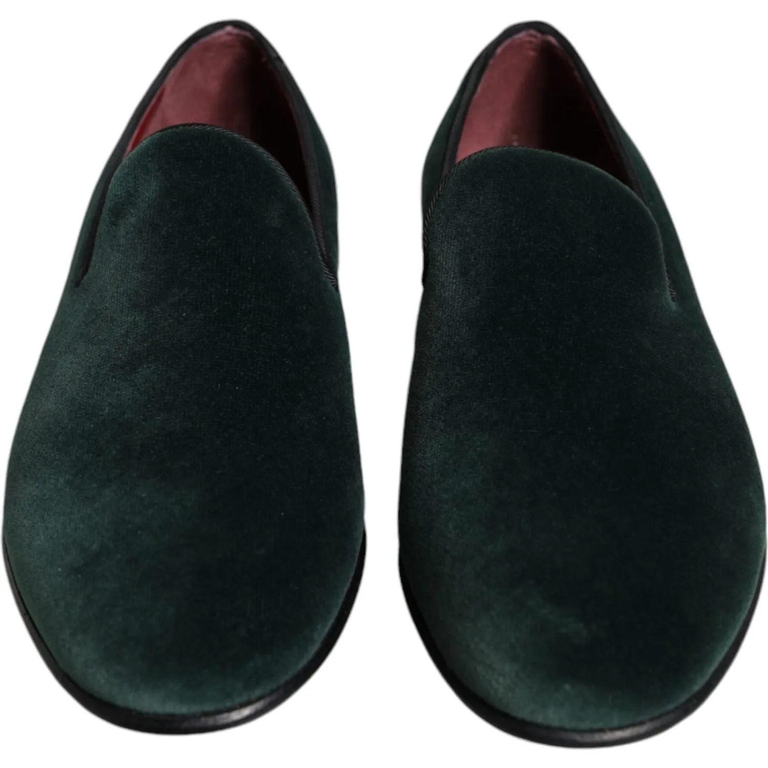 Dolce & Gabbana Green Velvet Slip On Loafers Flats Shoes