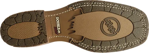 'Double H' Men's 12" Grissom SR Square Toe I.C.E. ™ Roper - Kenia Cognac / Summer Tan / Black