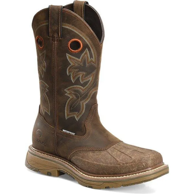 Double H Men's Carlos 13" Comp Toe WP Western Work Boot- Brown- DH5149