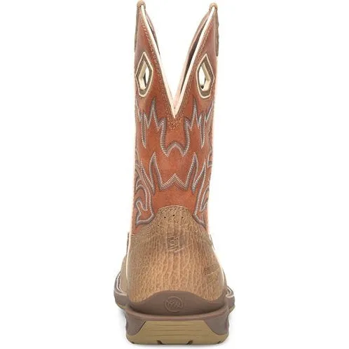 Double H Men's Phantom Rider  11"  WD SQ Comp Toe Roper Work Boot -Brown- DH5377