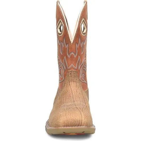 Double H Men's Phantom Rider  11"  WD SQ Comp Toe Roper Work Boot -Brown- DH5377