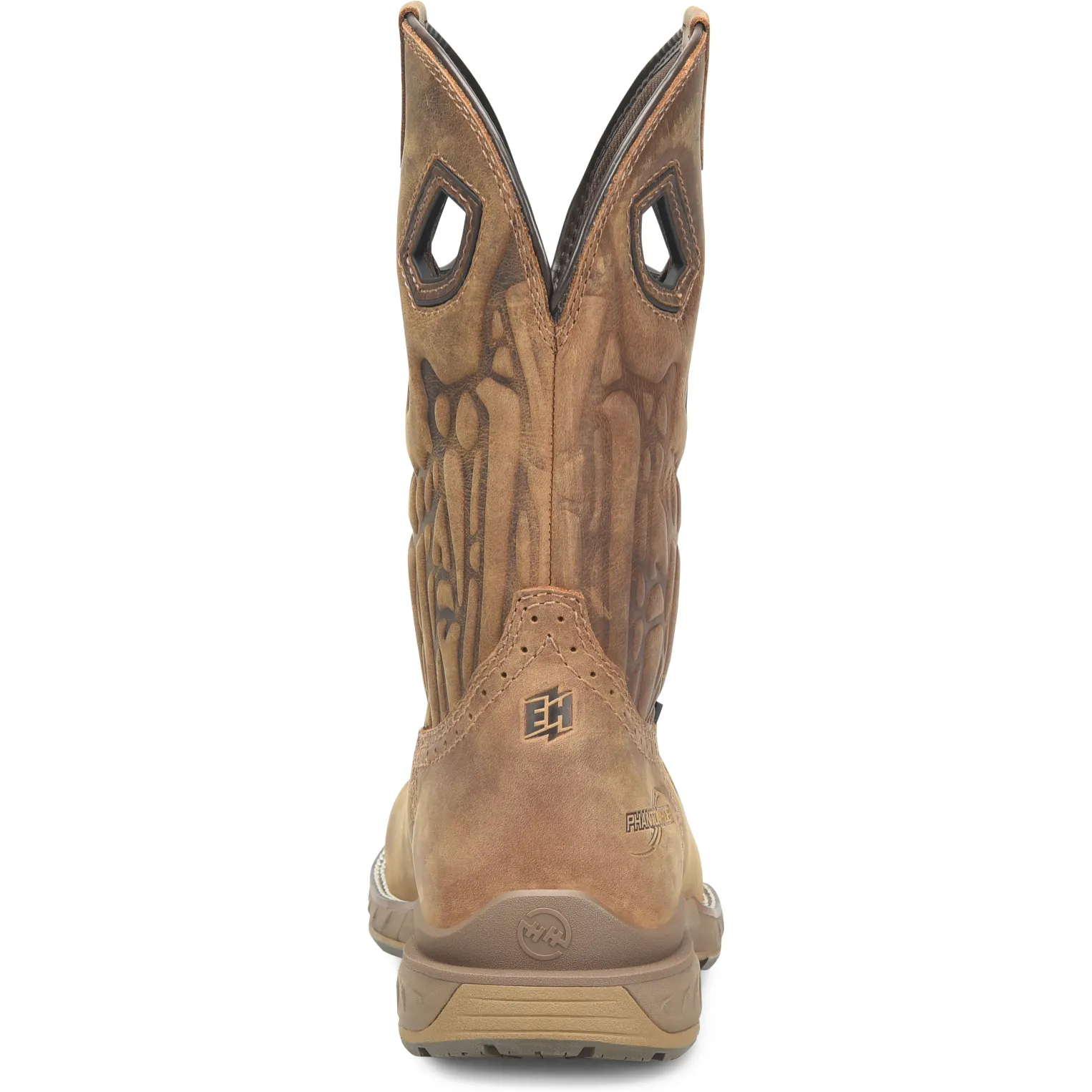 Double H Men's Phantom Rider Lycan 11" Comp Toe WP Roper Work Boot -Brown- DH5398