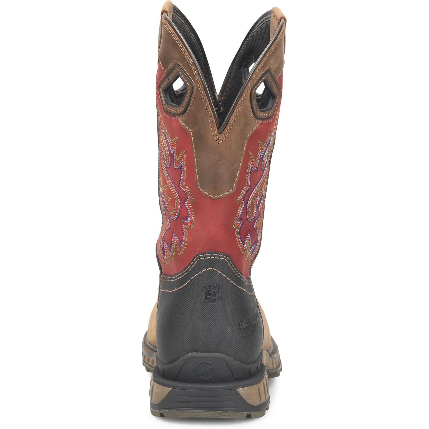 Double H Men's Phantom Rider Symbol 11" Square Toe WP Lug Roper Work Boot -Red- DH5395