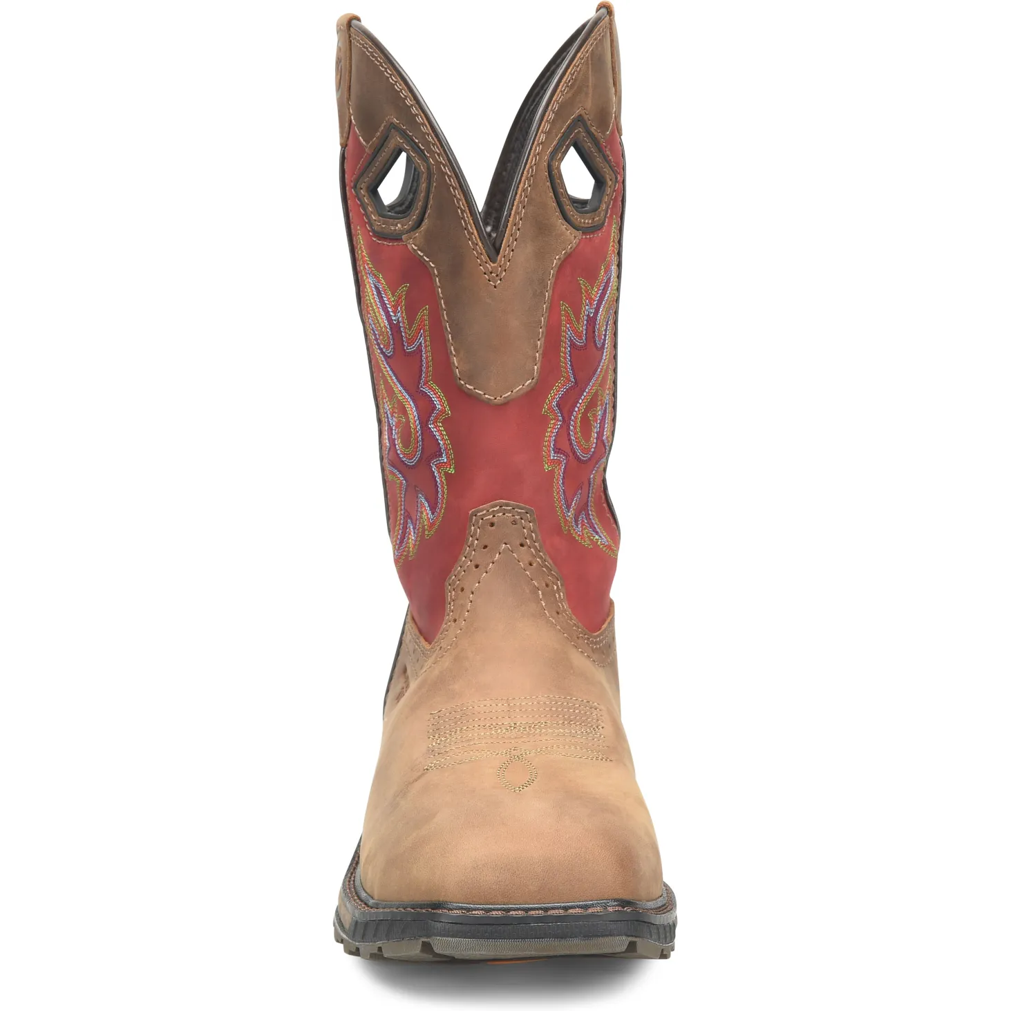 Double H Men's Phantom Rider Symbol 11" Square Toe WP Lug Roper Work Boot -Red- DH5395