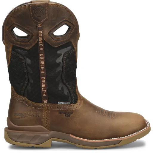 Double H Men's Phantom Rider Zenon 11" Comp Toe WP Western Work Boot- Brown - DH5366