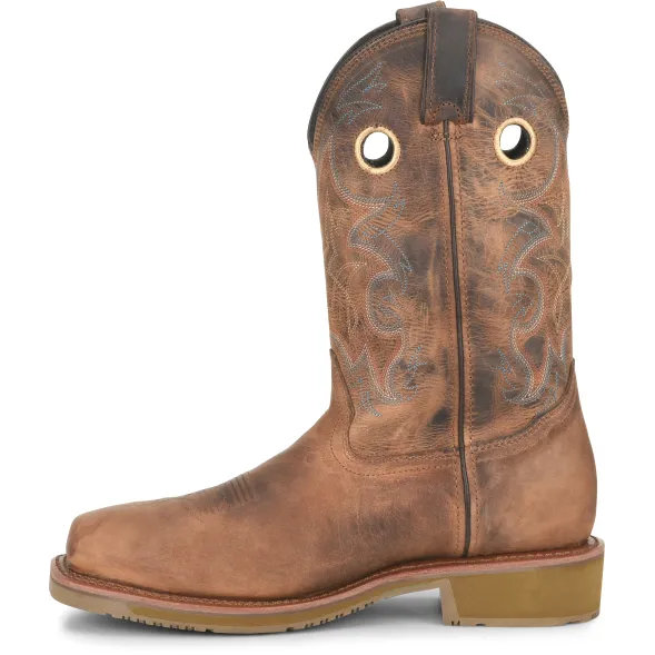 Double H Men's Roy 12" Comp Toe WP Western Work Boot - Brown - DH5246