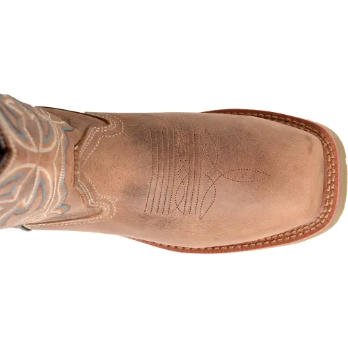 Double H Women's Haddie 11" Comp Toe Western Work Boot- Brown - DH2411