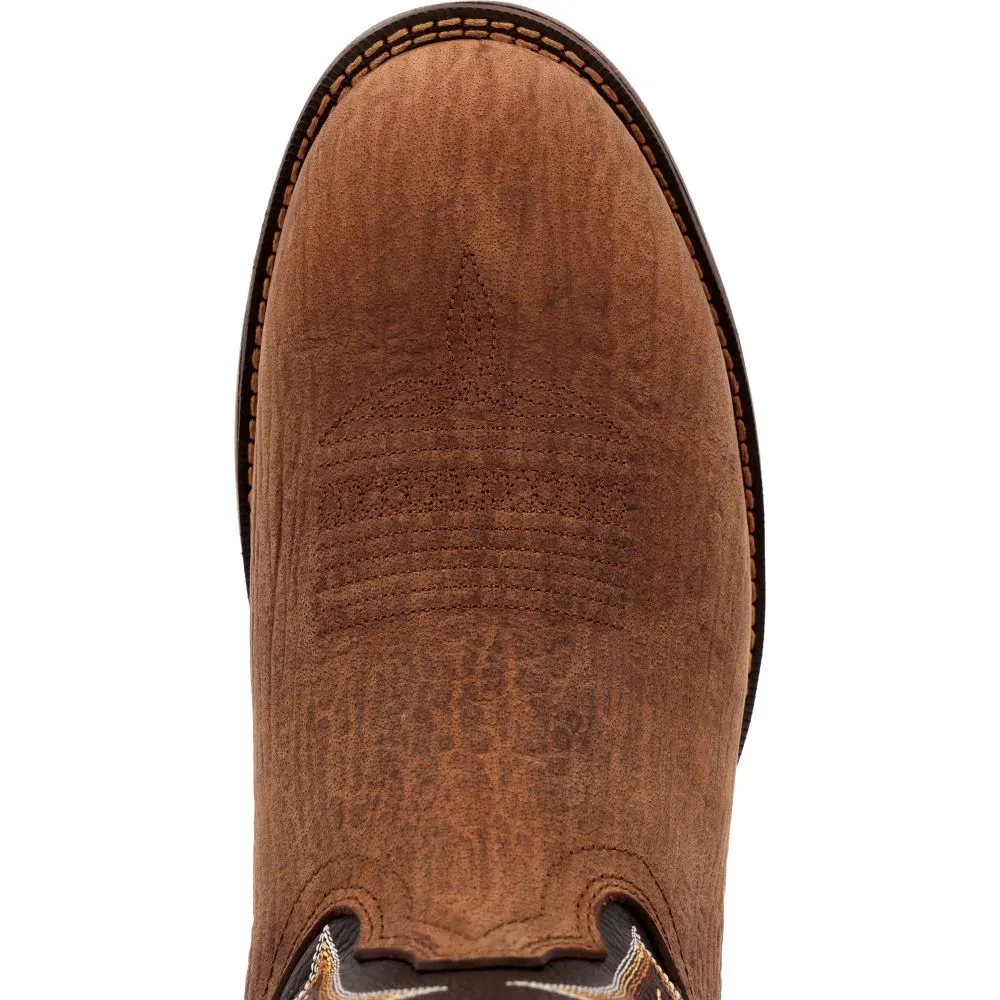 'Durango' Men's 12" Rebel Western Round Toe - Oak Bark / Midnight