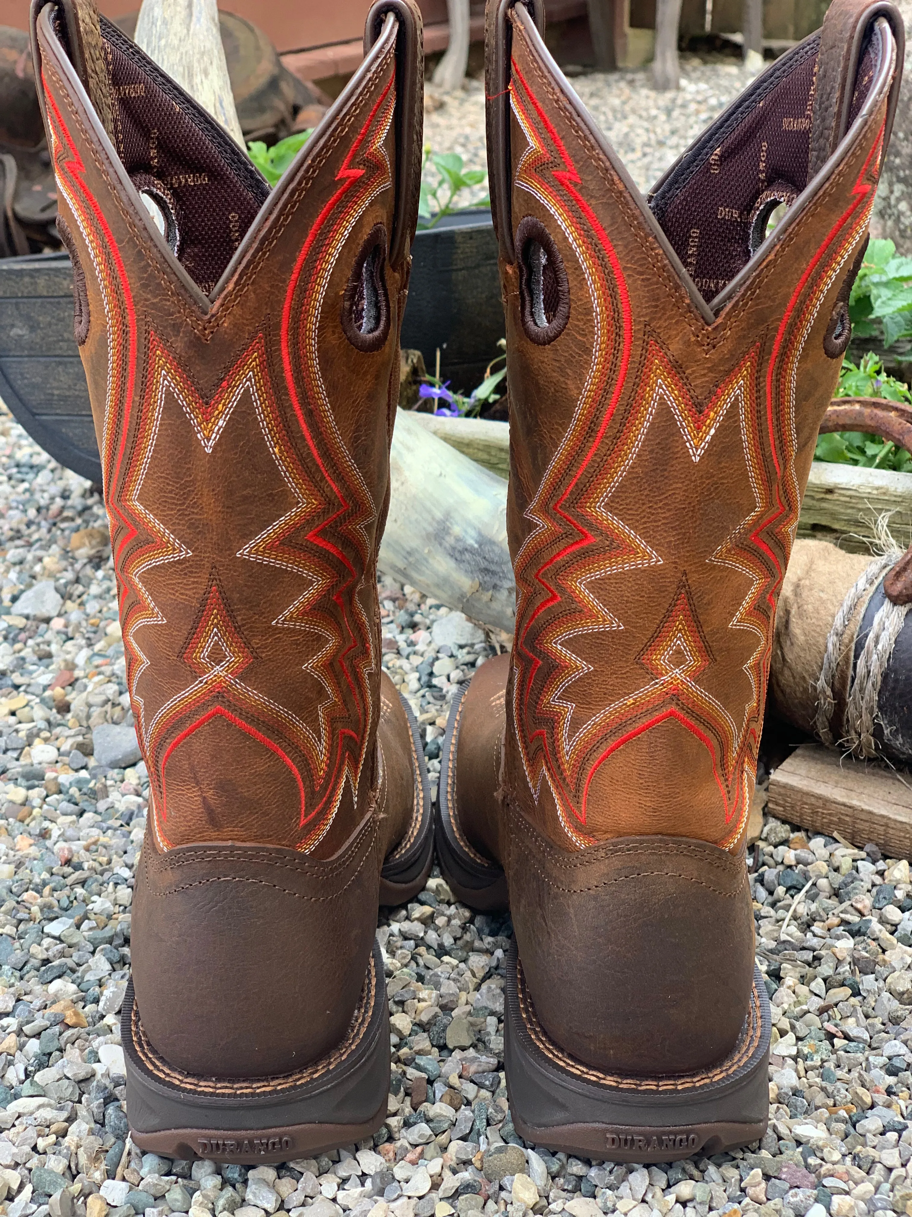 Durango Men's Rebel Dark Chestnut Square Toe Cowboy Boots DDB0393