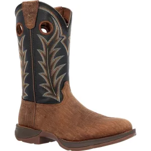 Durango Rebel Men's Pull-on Western 12" Work Boots Ddb0428 In Oak Bark And Midnight