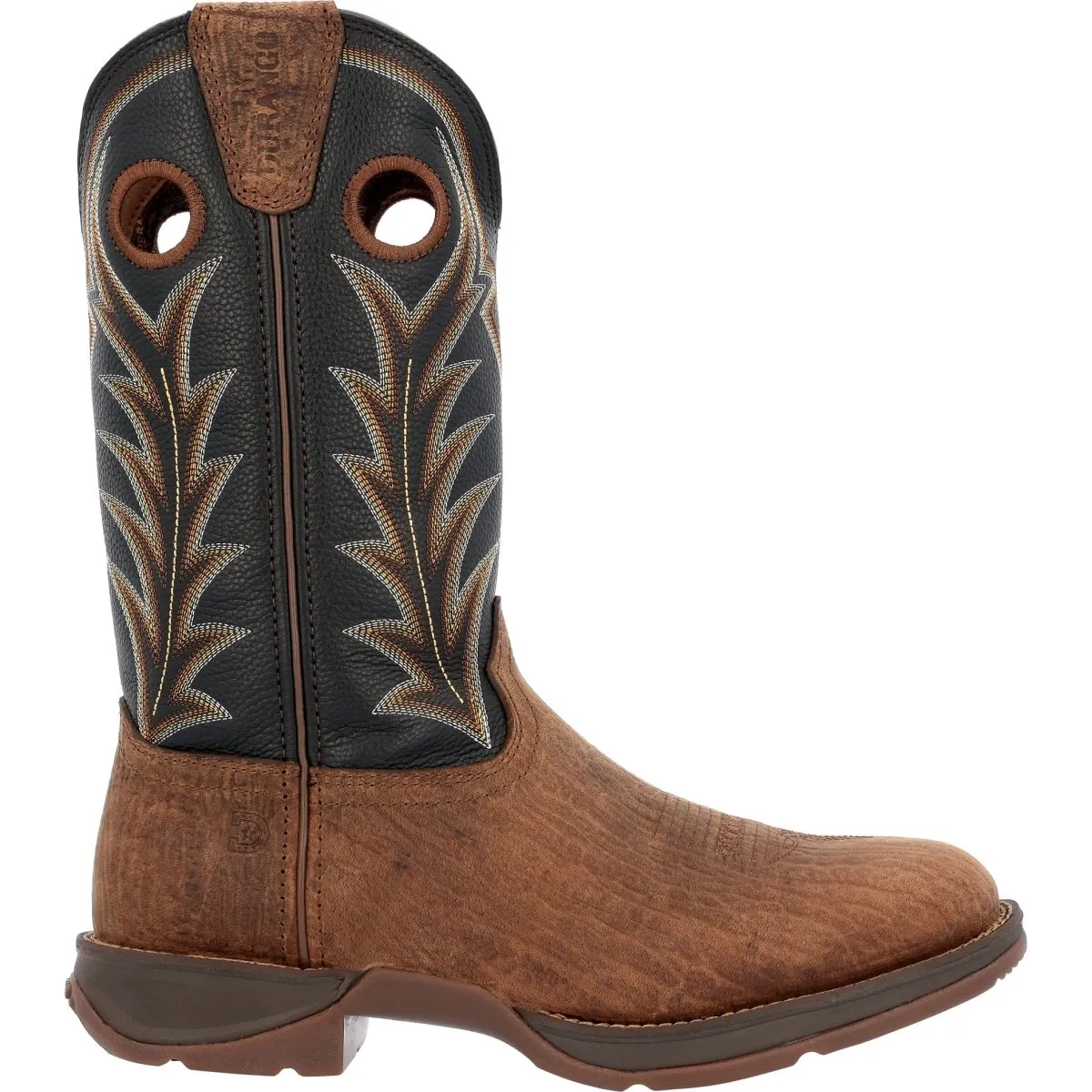 Durango Rebel Men's Pull-on Western 12" Work Boots Ddb0428 In Oak Bark And Midnight