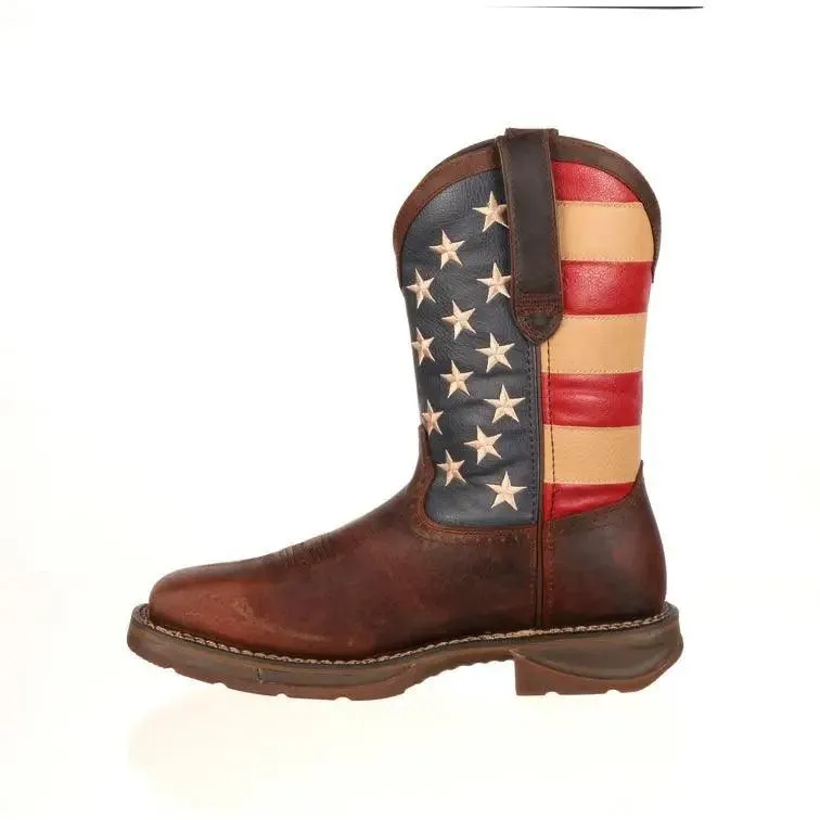 DURANGO STEEL TOE  AMERICAN FLAG WESTERN  BOOT DB020