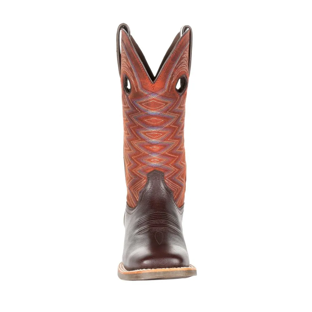 'Durango' Women's 12" Lady Rebel Pro Western Square Toe - Chestnut / Crimson