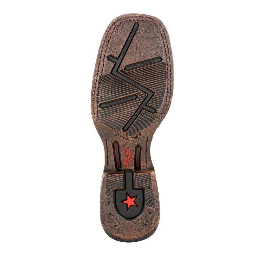 'Durango' Women's 12" Lady Rebel Pro Western Square Toe - Chestnut / Crimson