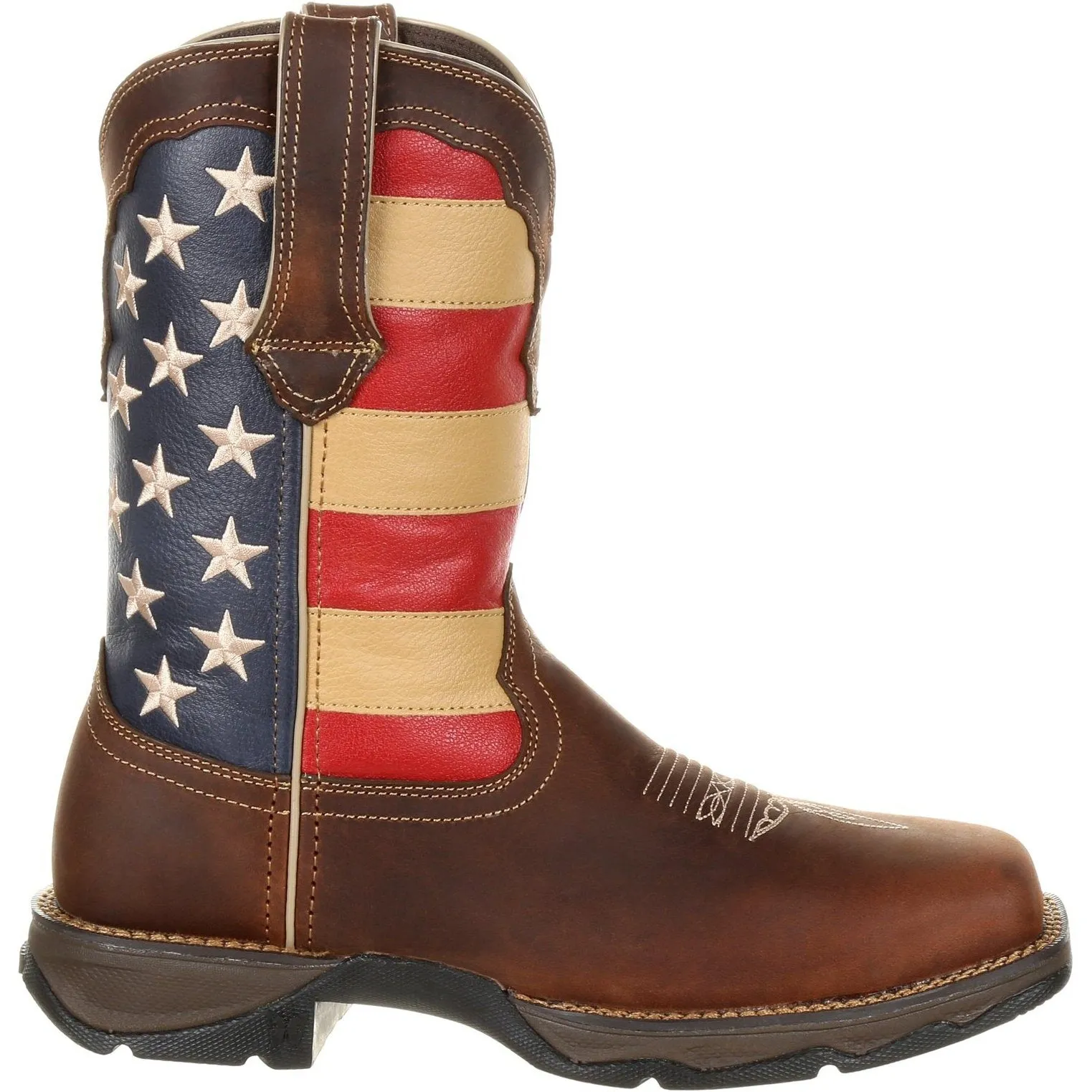 Durango Women's Lady Rebel 10" Steel Toe Patriotic Flag Work Boot