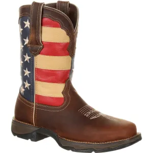 Durango Women's Lady Rebel 10" Steel Toe Patriotic Flag Work Boot