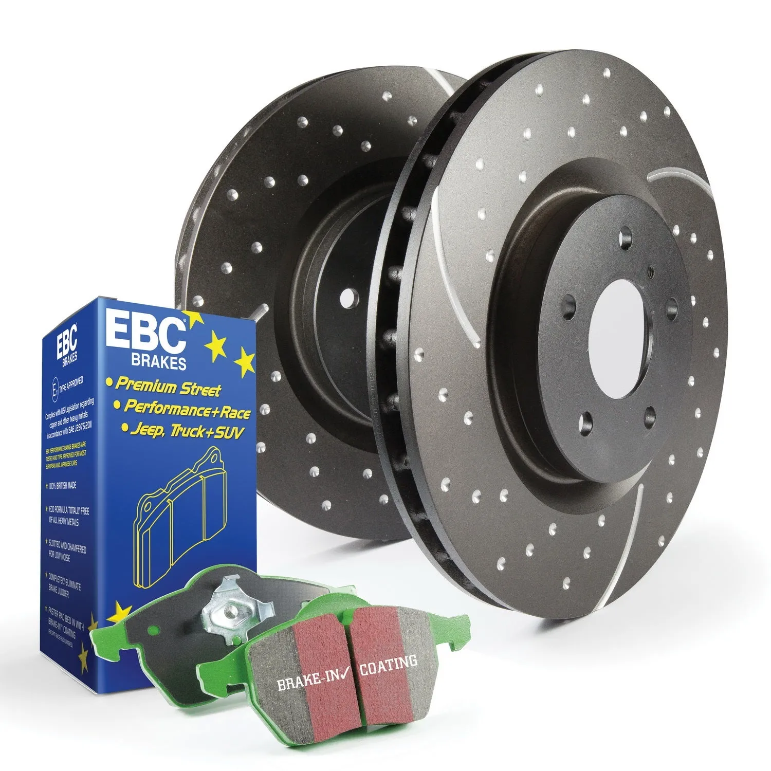 EBC Brakes S10KF1223 S10 Kits Greenstuff 2000 and GD Rotors