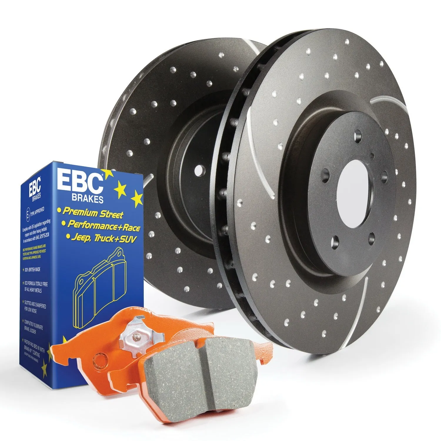 EBC Brakes S8KF1040 S8 Kits Orangestuff and GD Rotors