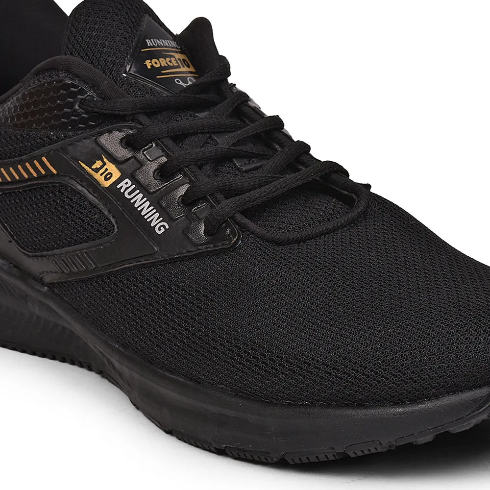 Force 10 By Liberty Black Sports Running Shoes For Men (AVENGE)