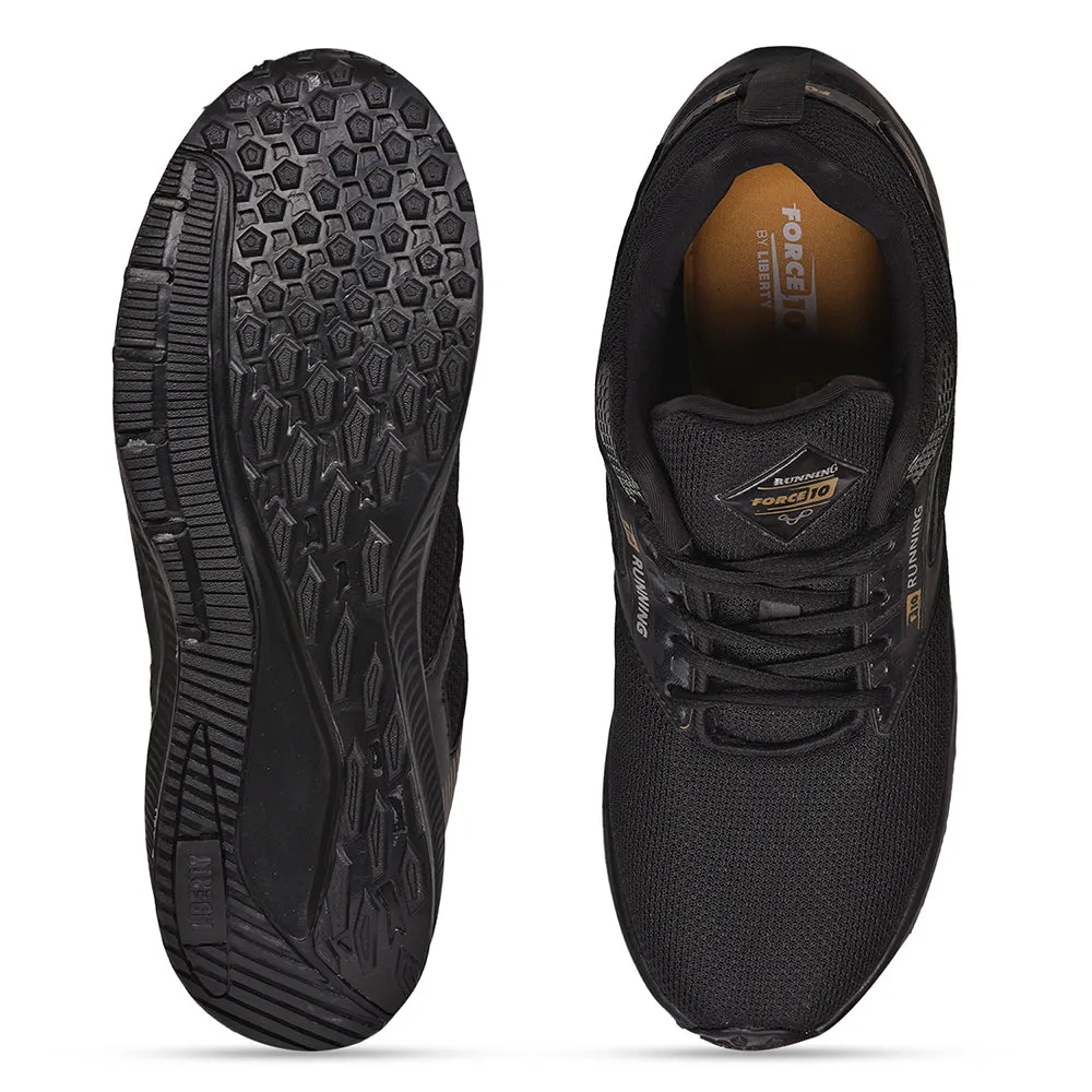 Force 10 By Liberty Black Sports Running Shoes For Men (AVENGE)