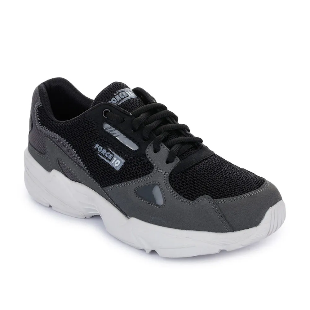 Force 10 By Liberty RUNNER-1E Mens Grey Sports Lacing Running Shoes