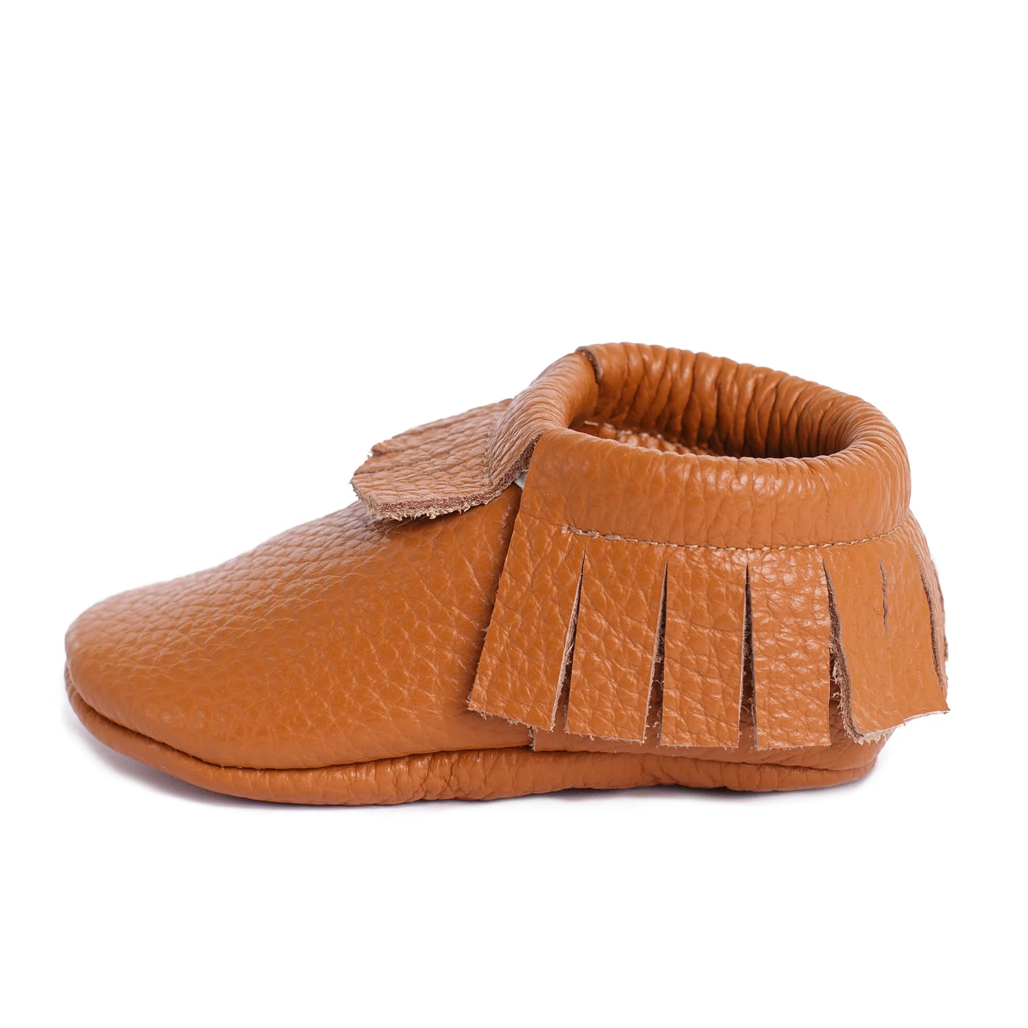 Fringe leather moccasins