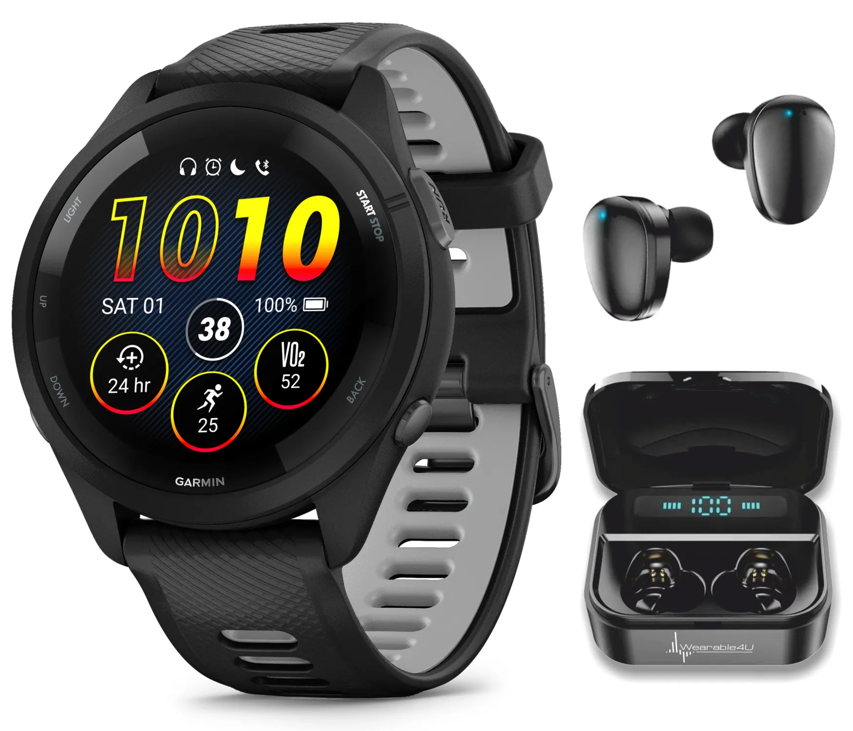 Garmin Forerunner 265 Series Running Smartwatch, 46mm or 42mm AMOLED Touchscreen Display