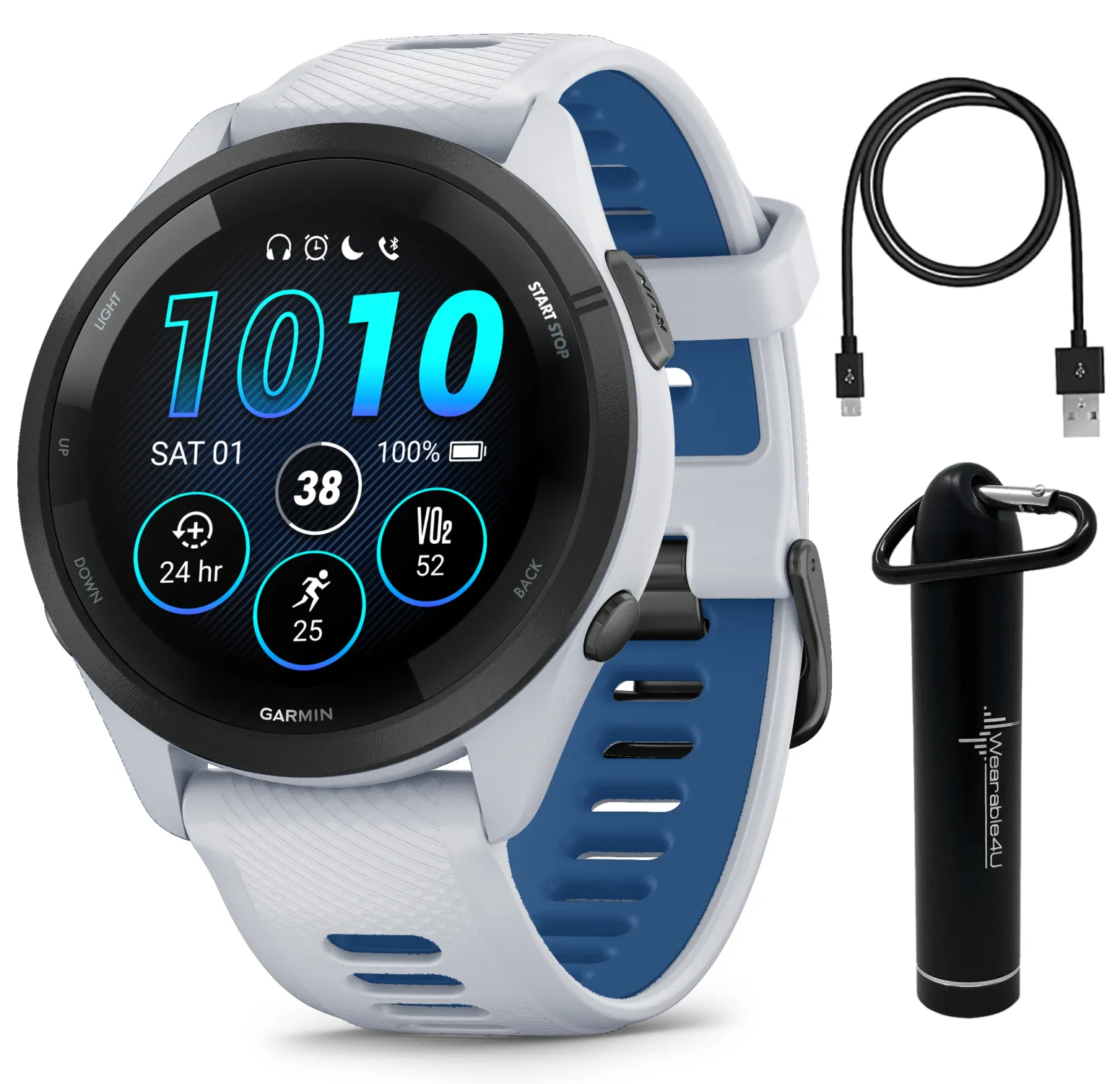 Garmin Forerunner 265 Series Running Smartwatch, 46mm or 42mm AMOLED Touchscreen Display