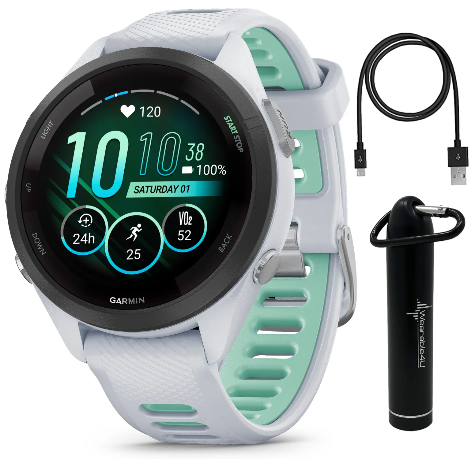 Garmin Forerunner 265 Series Running Smartwatch, 46mm or 42mm AMOLED Touchscreen Display