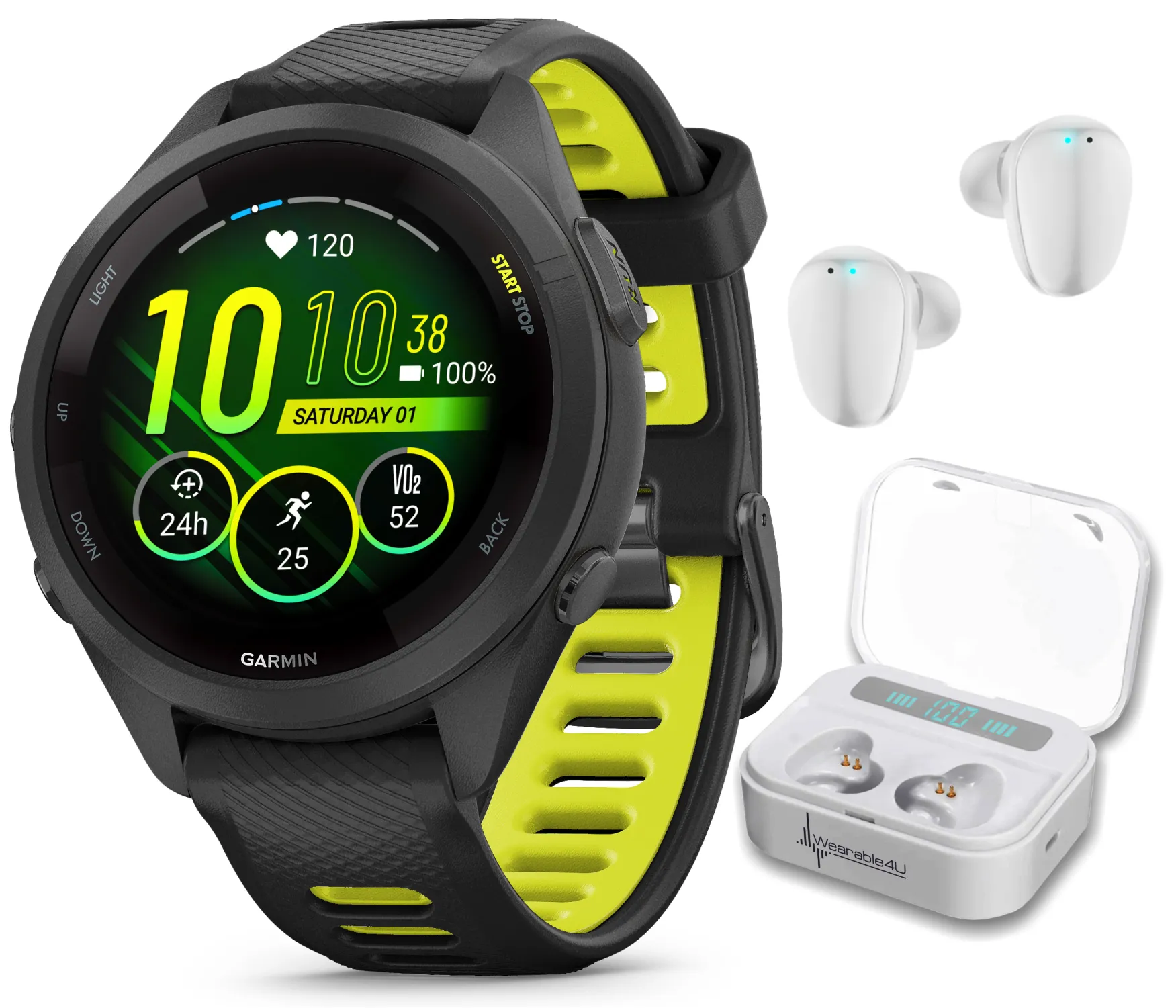 Garmin Forerunner 265 Series Running Smartwatch, 46mm or 42mm AMOLED Touchscreen Display