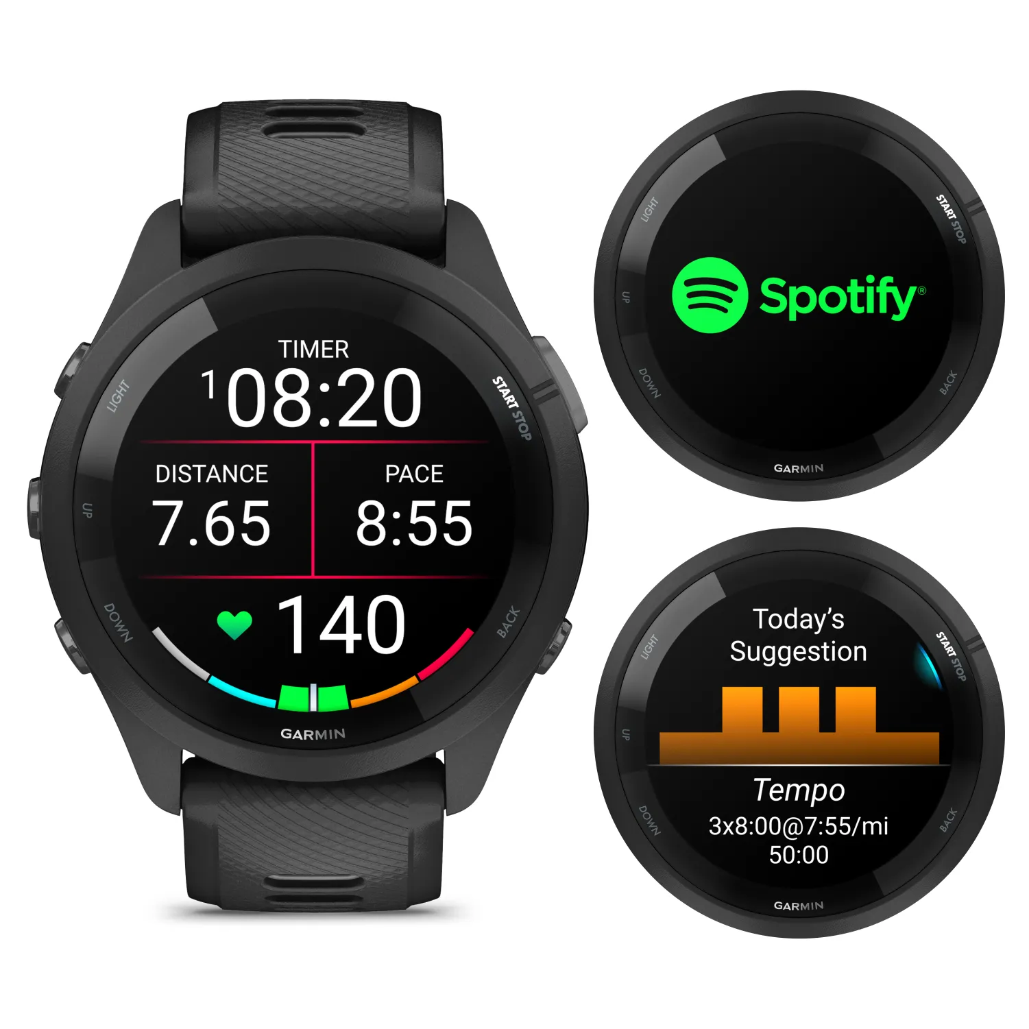 Garmin Forerunner 265 Series Running Smartwatch, 46mm or 42mm AMOLED Touchscreen Display