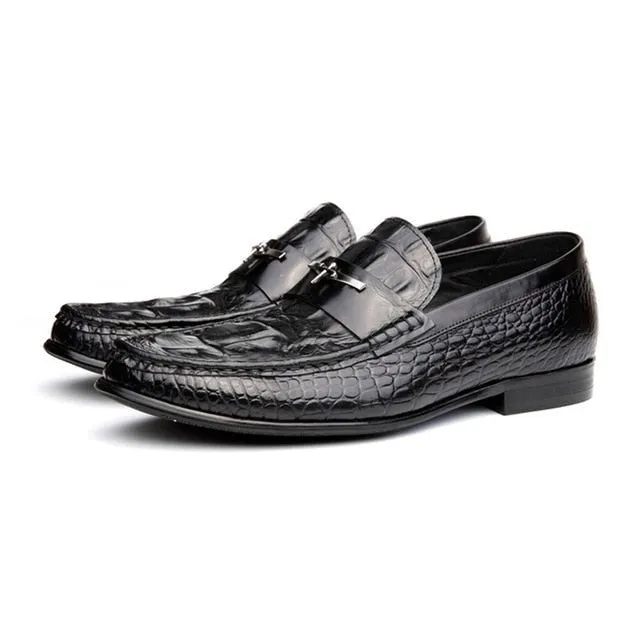 GatorLux Waterproof Embossed Leather Slip-on Loafers