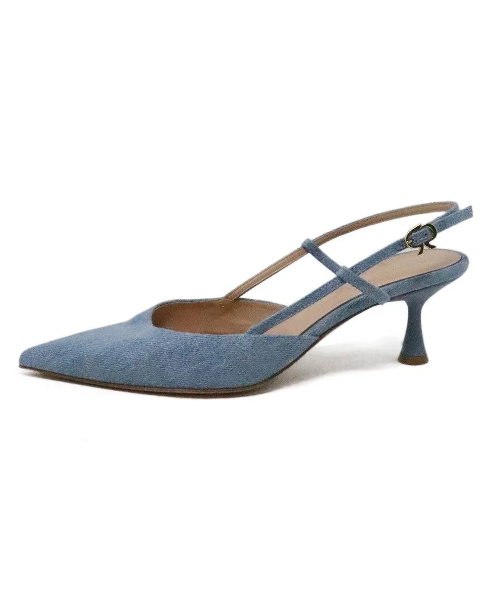 Gianvito Rossi Light Denim Sling Backs sz 10