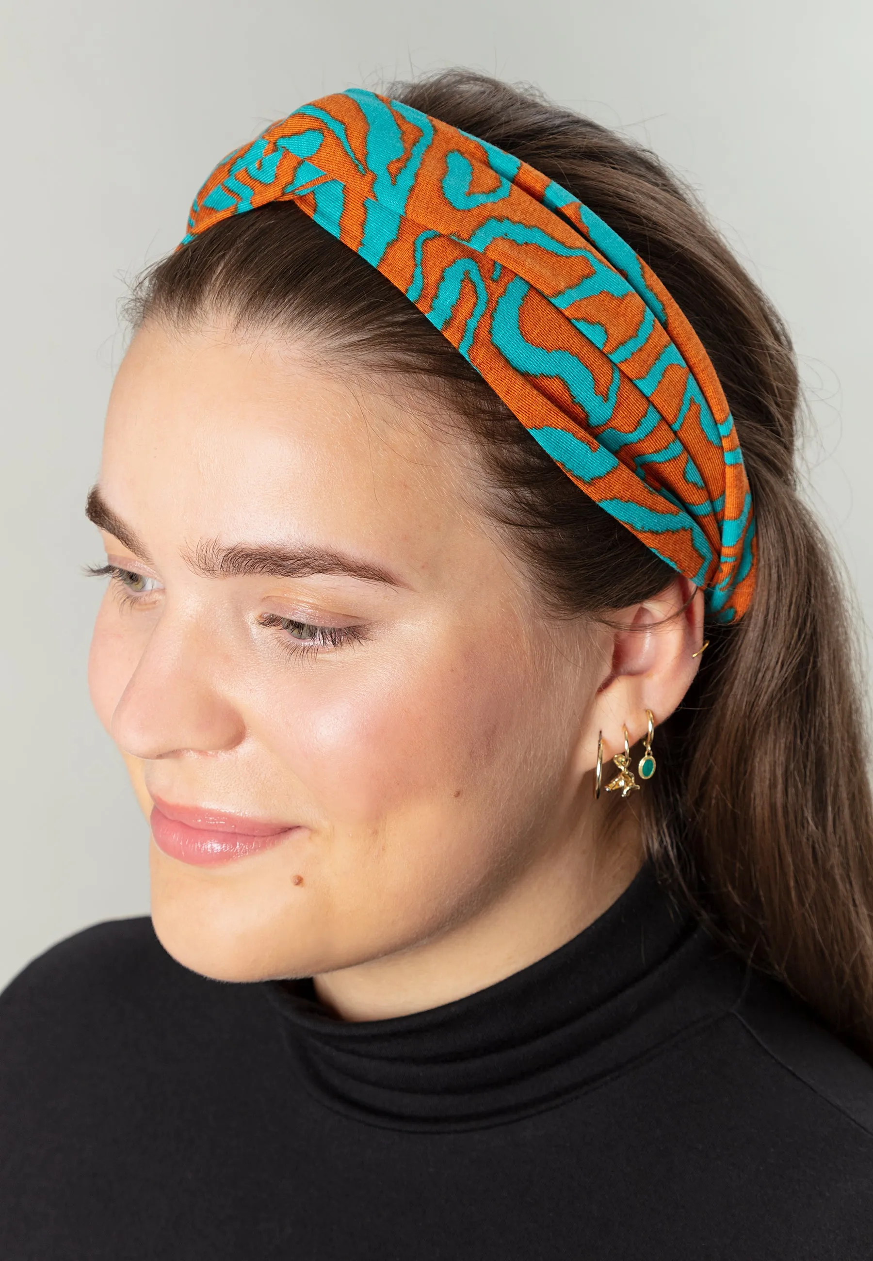 Hairband Hazy Turquoise & Burned Orange