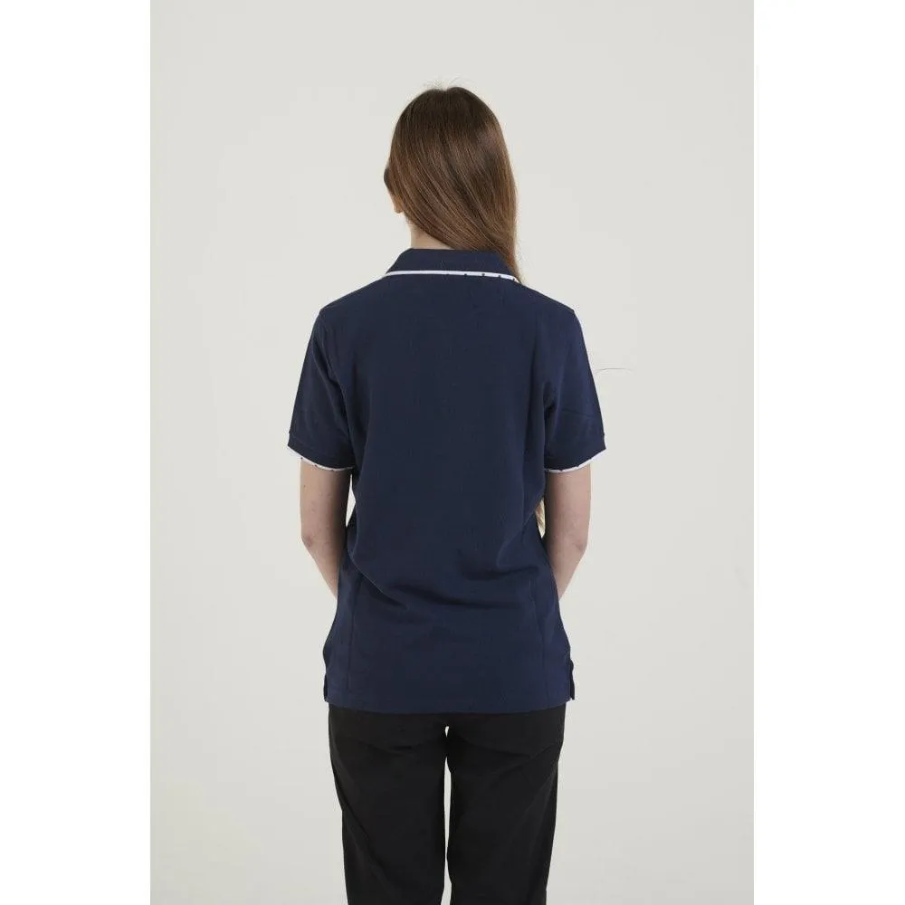 Hazy Blue Womens Short Sleeve Polo Shirt - Abby