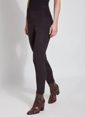 Hi Waist Suede Legging | Black