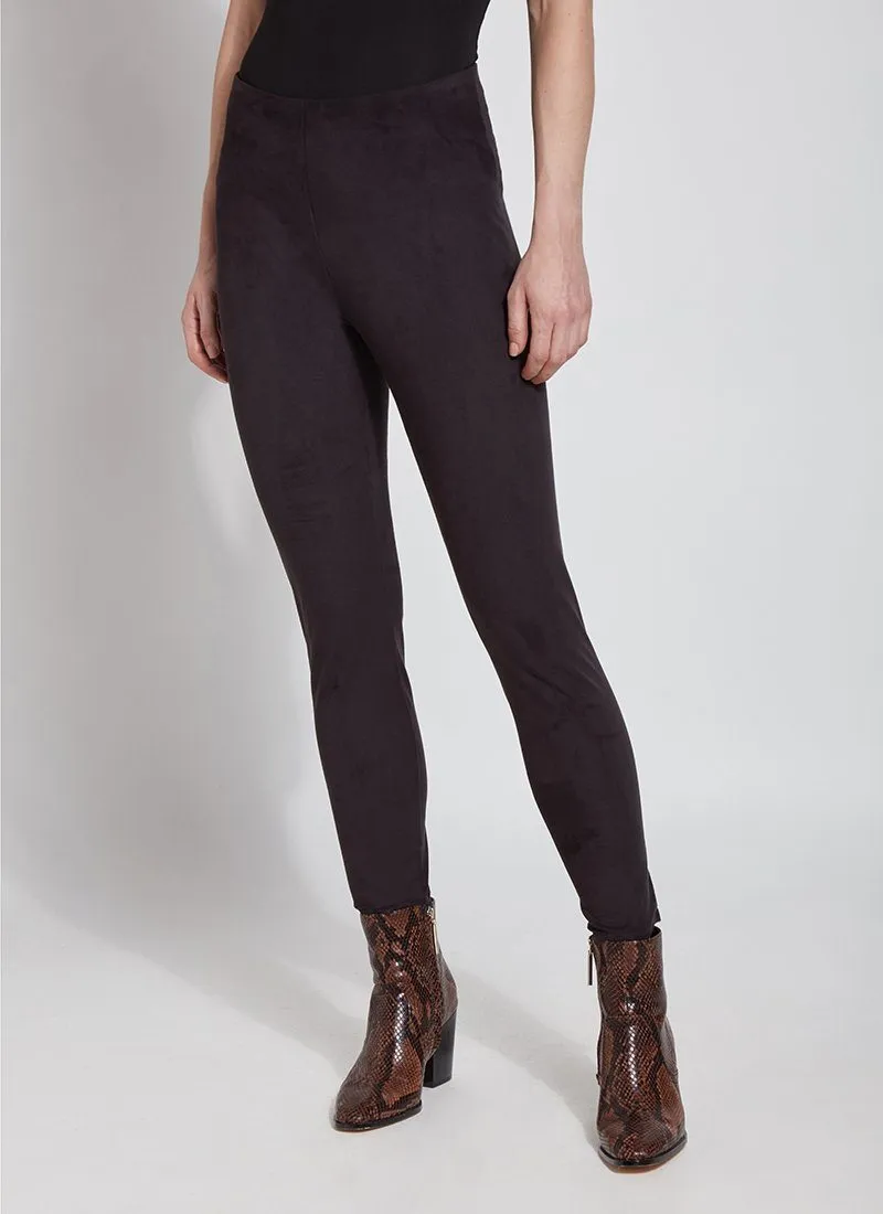 Hi Waist Suede Legging | Black