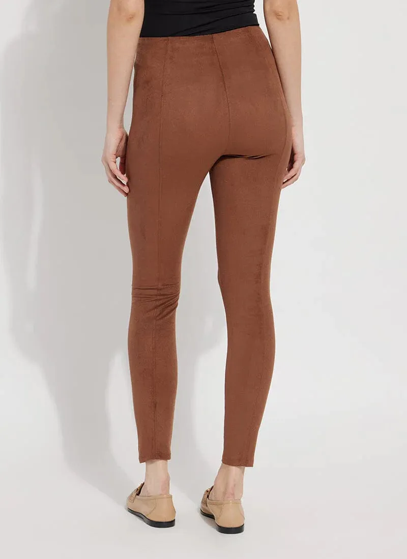 Hi Waist Suede Legging - Whiskey