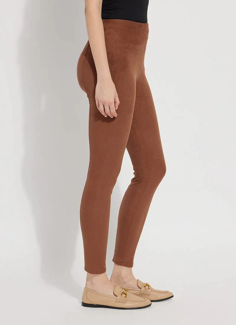 Hi Waist Suede Legging - Whiskey