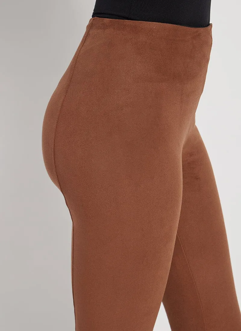 Hi Waist Suede Legging - Whiskey