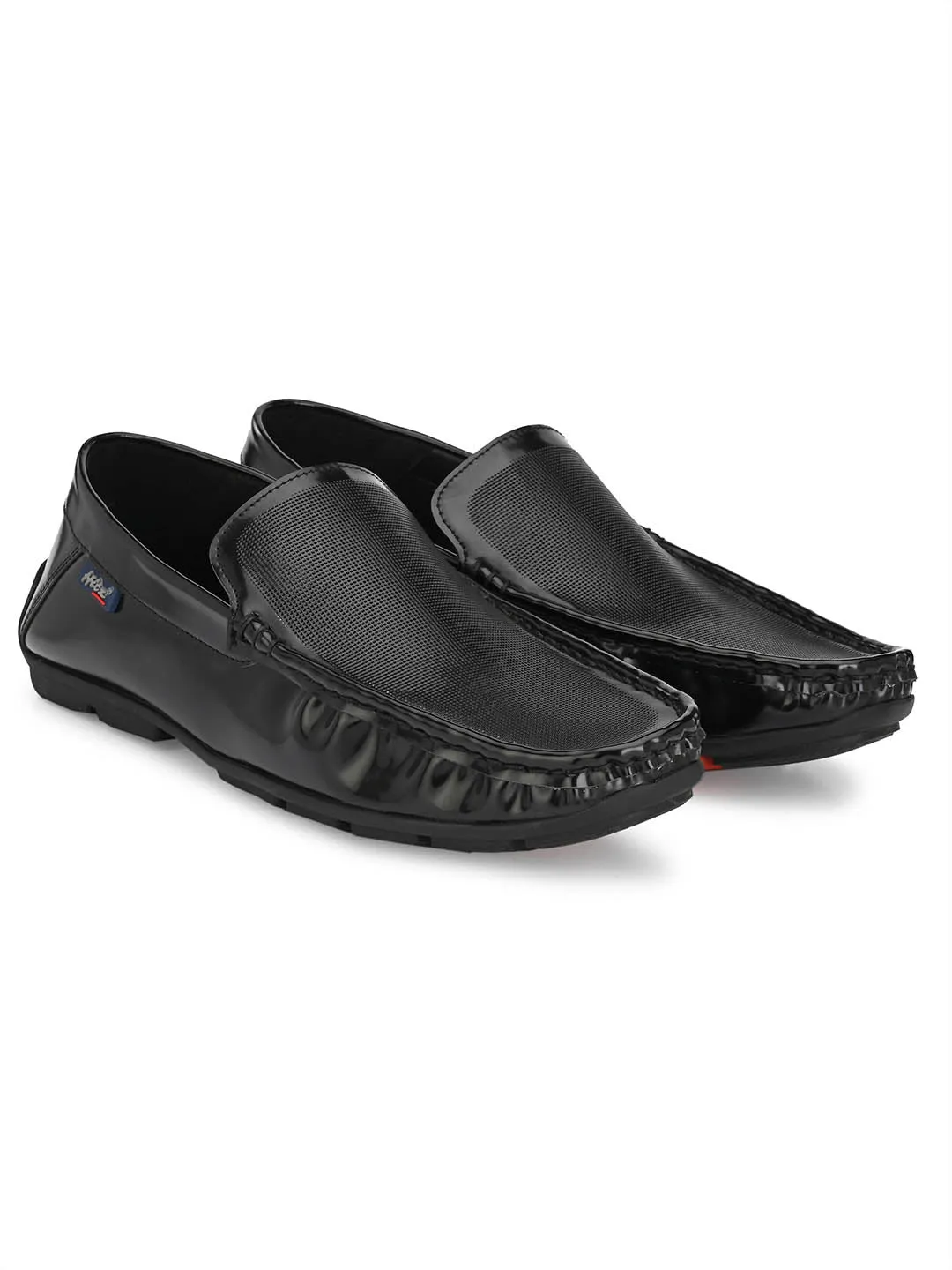 HITZMS_1501 Men's Black Synthetic Casual Slip-On Shoes