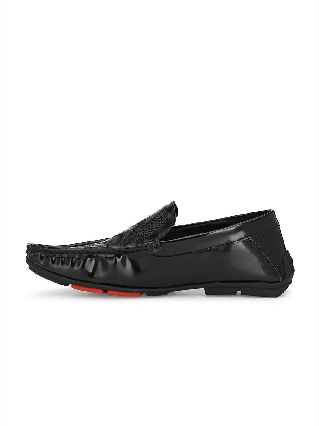 HITZMS_1501 Men's Black Synthetic Casual Slip-On Shoes