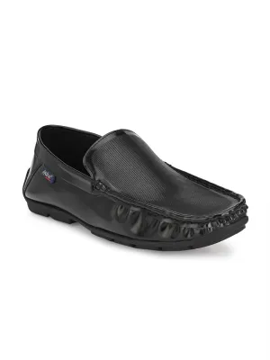 HITZMS_1501 Men's Black Synthetic Casual Slip-On Shoes