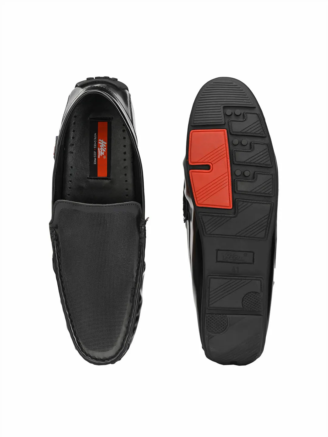 HITZMS_1501 Men's Black Synthetic Casual Slip-On Shoes