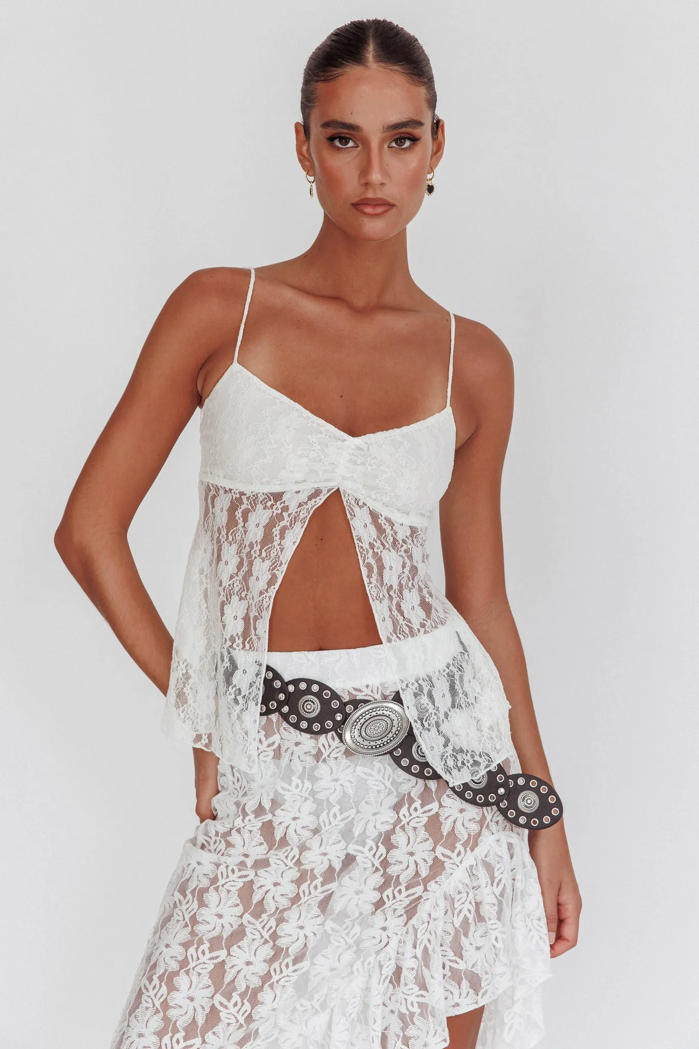 If You Insist Lace Camisole Top Ivory