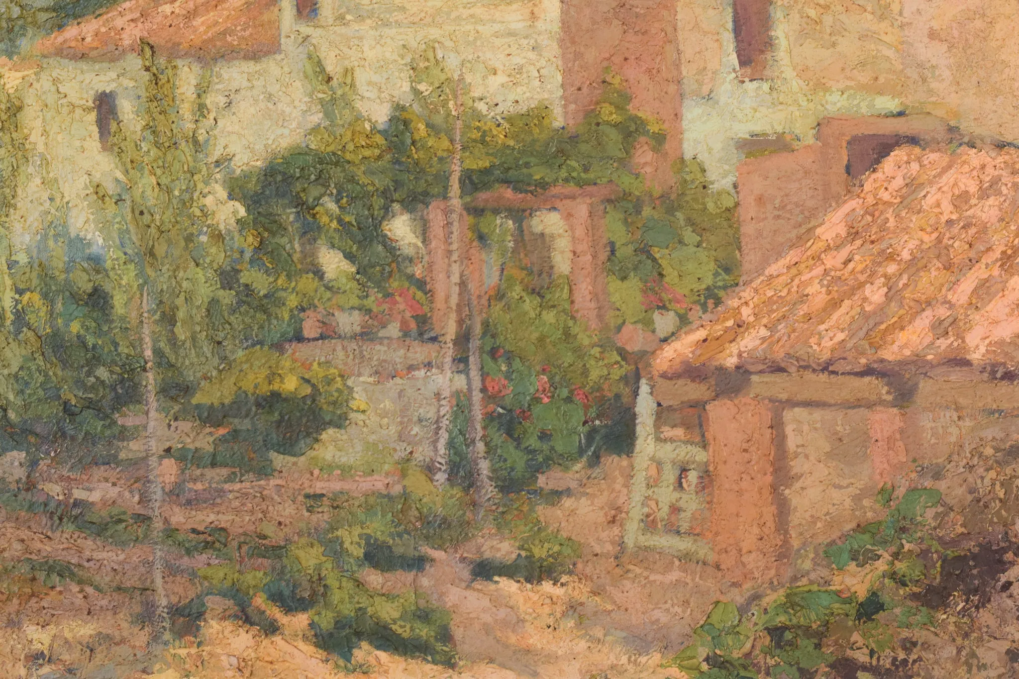 Impressionist - Painting of Villas and Garden