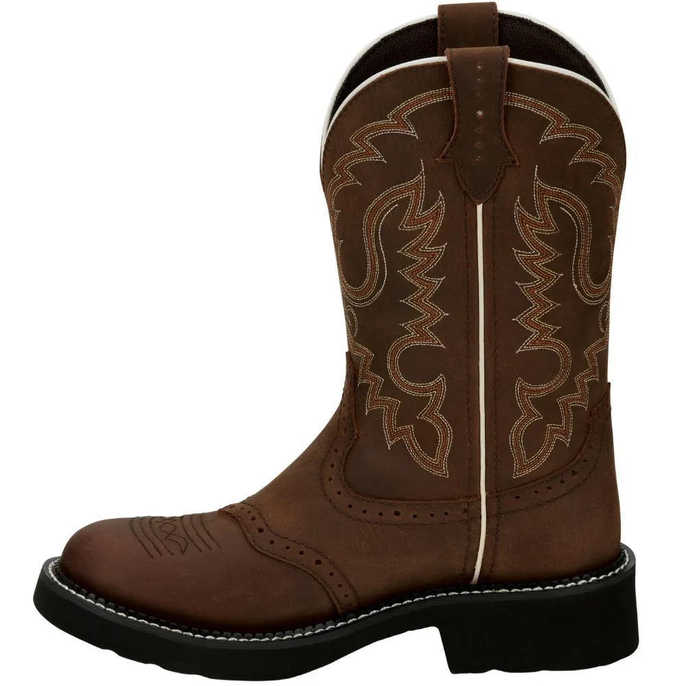 Inji Embroidered Round Toe Cowboy Boots