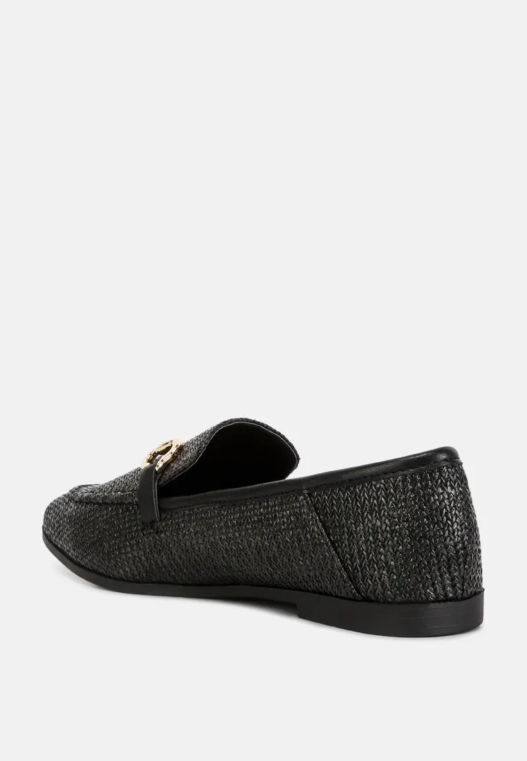 Jiro Horsebit Detail Flat Loafers