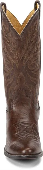 Justin Buck Dark Brown J-Toe Western Boots for Men